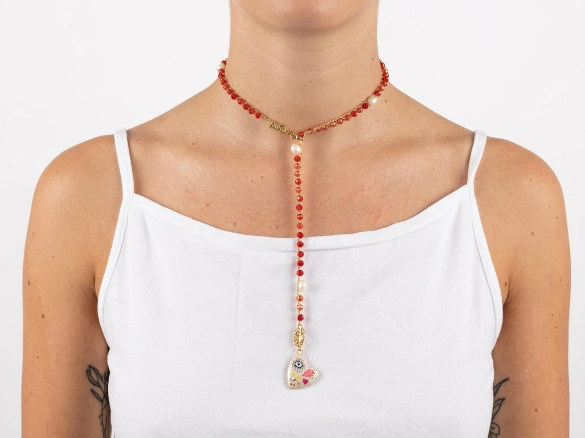 Collana Crochet Amore