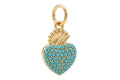 Charm Cuore Sacro Azzurro