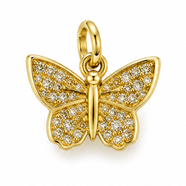 Charm Farfalla Zirconata