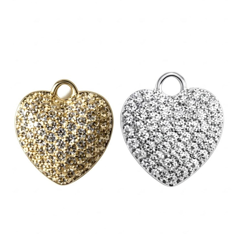 Charm Cuore Pieno Zirconato